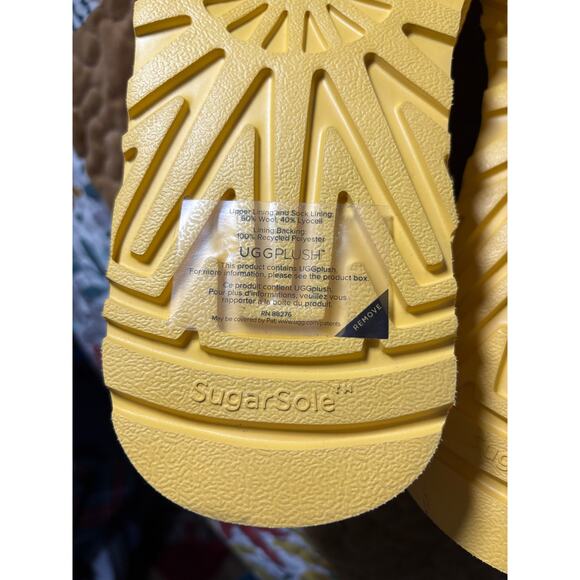 UGG NEUMEL SUEDE SHEARLING WOOL BOOTS CORN YELLOW NWOT M 10 W 11 - Picture 11 of 13